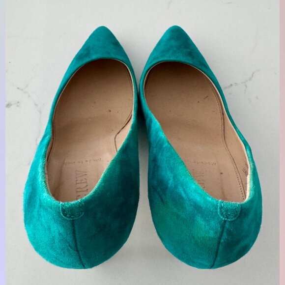 J.Crew Turquoise Suede Heels – Size 7.5 - Picture 4 of 8